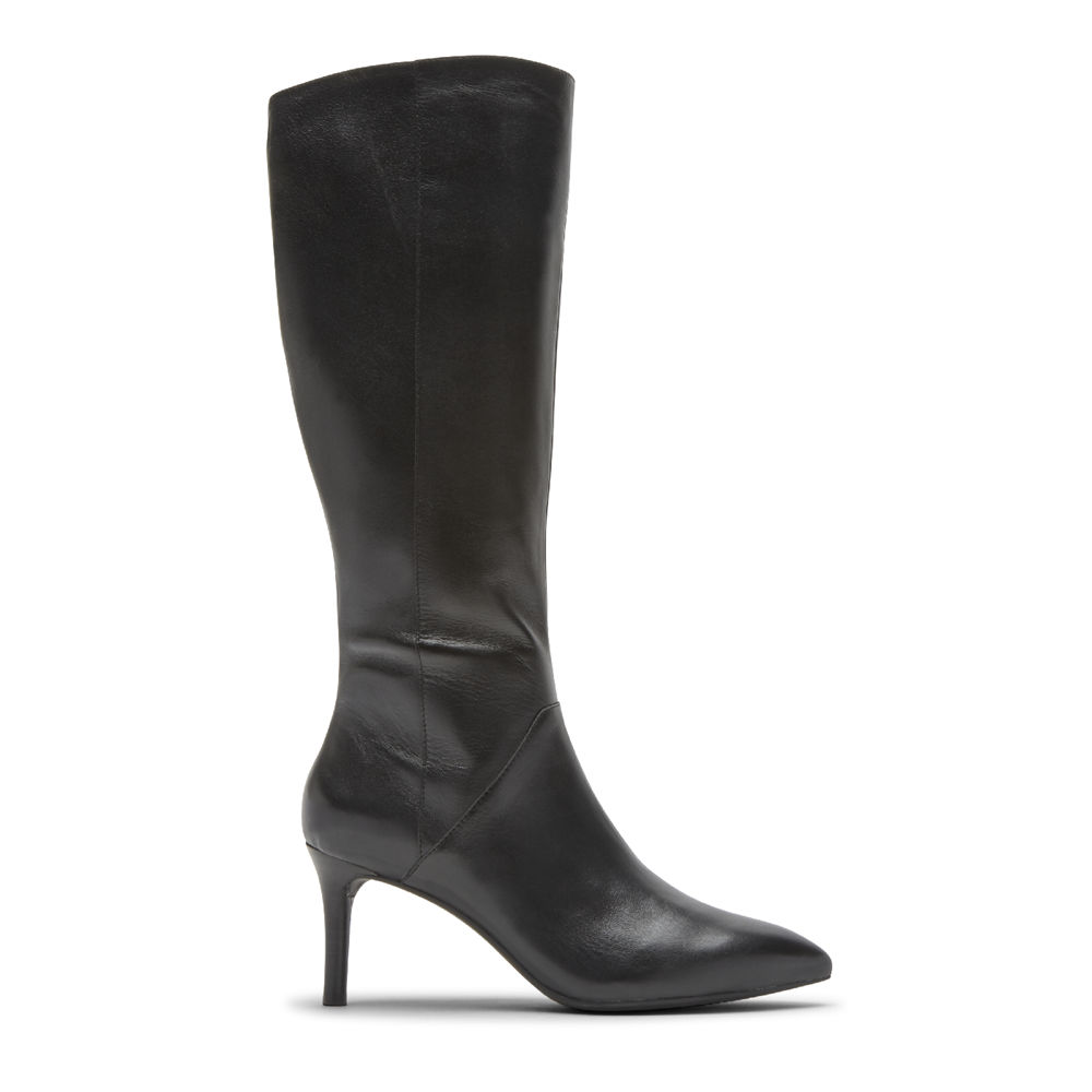 Botas Rockport Mujer Mexico - Total Motion Ariahnna Tall Negros - OJITR6025